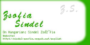 zsofia sindel business card